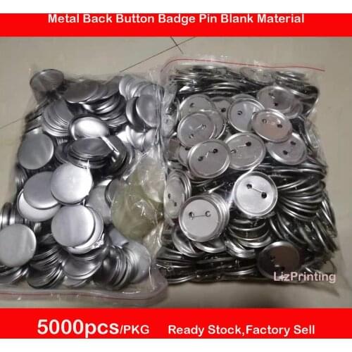 5000sets 58mm Metal Back PIN Button Badge Blank Material button badge Pin supply parts DIY Steel Button badges PIN Consumables