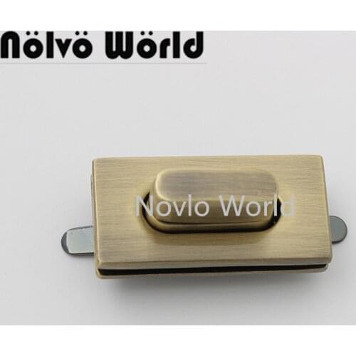 Nolvo World 2-10 pieces 36*18mm 5 colors twist turn lock for purse metal bag twist turn locks