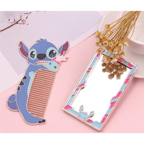 Cartoon Stitch Doll Metal Comb Of Hook Handle Detangling Reduce Hair Loss Comb Styling Brush Beauty Tools