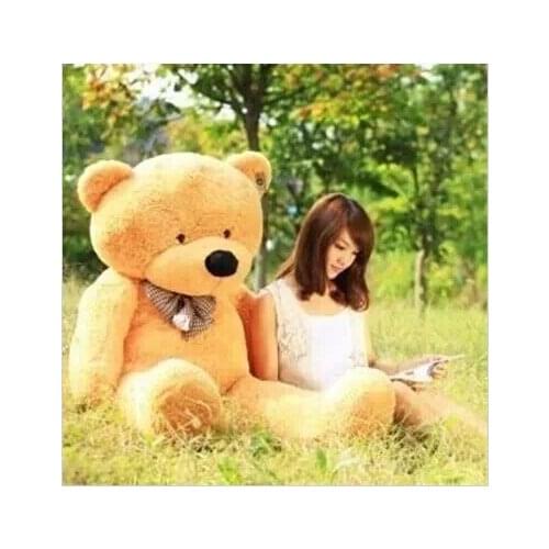 Stuffed animal 120cm light brown cute Teddy bear plush toy soft doll gift w1659