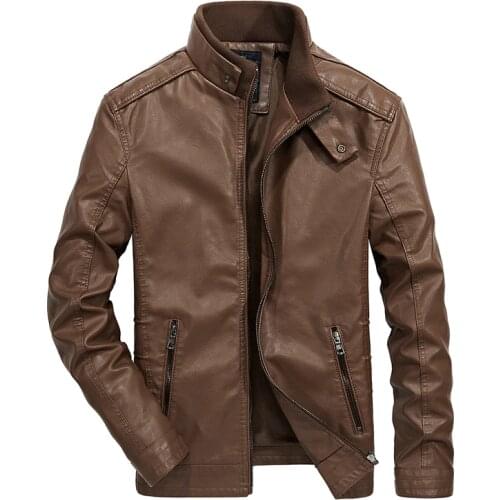 2020 Newest Spring Fashion Men PU Coat Outerwear Biker Motorcycle Male Jackets Drop Shipping ABZ173