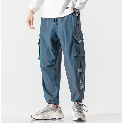 2021 New Spring Fashion Streetwear Mens Joggers Baggy Sweatpants Ankle-Length Hip Hop Casual Harem Pants