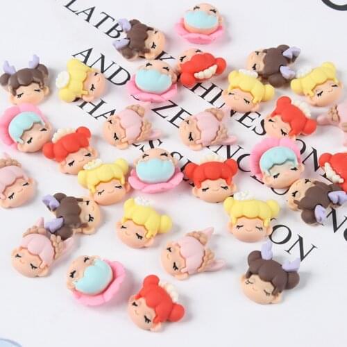 New Nail art cartoon doll little girl Pastoral style little princess Three-dimensional Resin jewelry accessories nail decoration