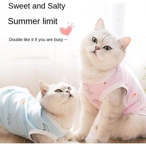 Pet clothes for small dogs cats spring summer Thin breathable vest T-shirt collar satchel cat dog clothing for chihuahua teddy