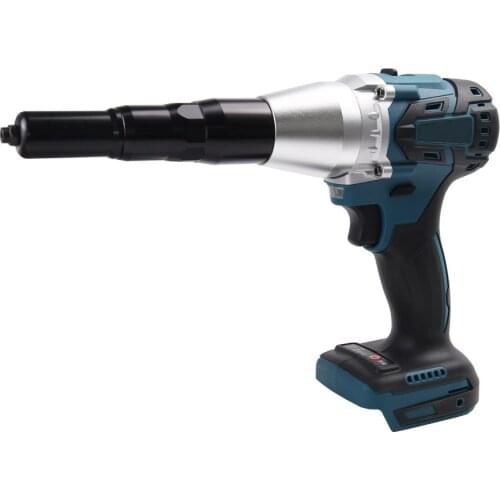 ALLSOME 21V Cordless Electric Rivet Gun 2.4-4.8mm 2 Speed With LED Light Brushless Rechargable Riveting Power tool