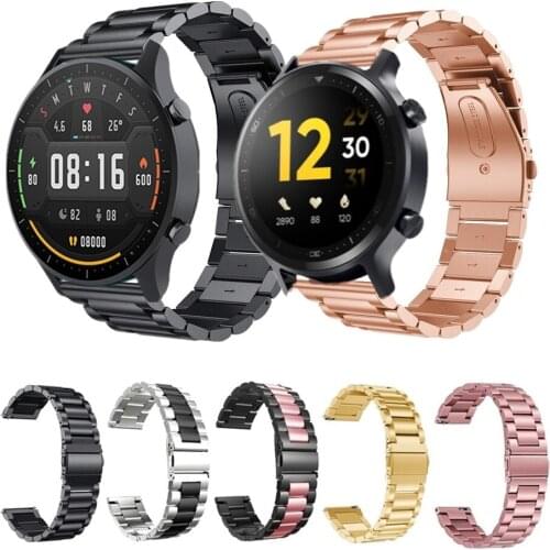 Stainless Steel Strap For Realme Watch S Pro Replacement Bracelet For Xiaomi Mi Watch Color Mibro Air Smartwatch Metal Bands New