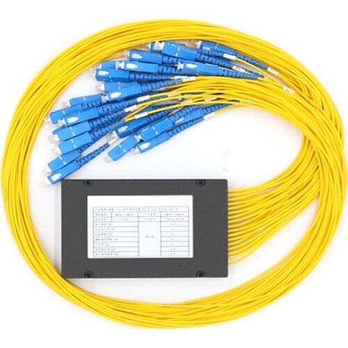 SC/UPC 1x32 FBT Fiber Optic Splitter 1310/1550nm Singlemode, PLC Splitter Module SM 1M, High Reliability