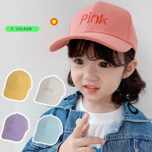 Baby Boys Girls Hat Fashion Summer Kids Baseball Cap Solid Color Adjustable Student Sun Hat