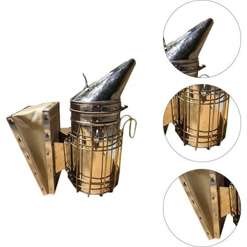 New Arrivals 2020 Beekeeping Hive Smoker Sharp Nozzle Smoke Sprayer Stainless Steel Manual Bee Smoke Srapying Hive Smoker Tool