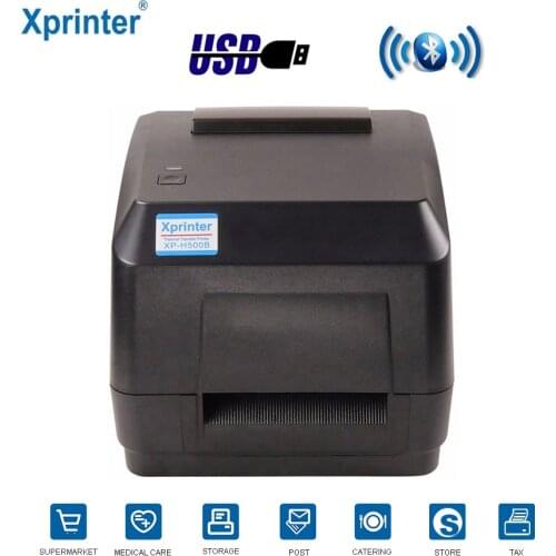 Xprinter Direct Thermal Transfer BarCode Label Sticker Printer Width 110mm With Ribbon Shipping Printer For Jewelry Tags Clothes