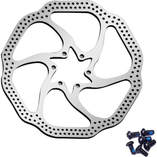 160mm 6 Inches Stainless Steel Bike Rotor Brake Disc MTB Cycling Brake Pad for Mountain Road Cruiser Bikes Bicycle Parts