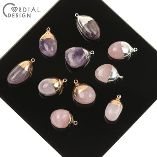 Cordial Design 20Pcs Jewelry Accessories/Charms For Necklaces/Natural Agate Stone/Earring Findings/Hand Made/Pendant/DIY Making