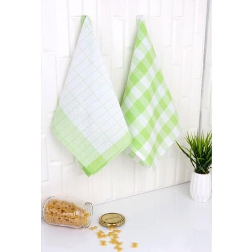 100% Cotton 2pcs Cheap Absorbent Kitchen Dish Cloth Household Cleaning Wiping Towel Kichen Tool