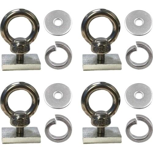 4 Pack Heavy-Duty Stainless Steel Eye Bolt tie Down Anchor kit for roof Rack. Also can be Used for fix The 4WD Awning and Other