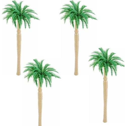 50pcs 2.75inch 1:200 Model Cocount Tree Model Trees Plam Model Train Scenery Architecture Trees Model Scenery with No Stands