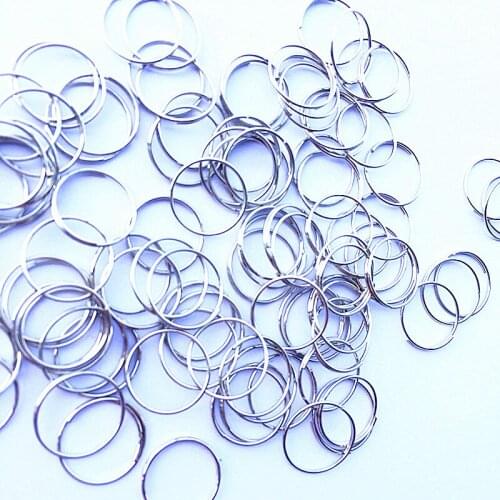 500pcs/lot 14mm Chrome Stainless Steel Rings Bead Curtain Accessories Lighting & Curtain Metal Connectors For Chandelier Pendant