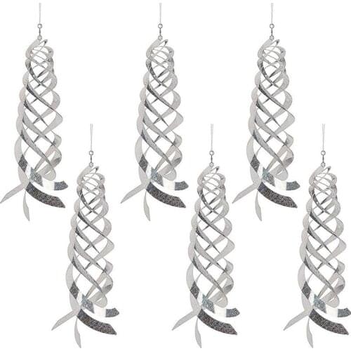6pcs Bird Repellent Spiral Reflector Hanging Reflective Laser Bird Repellent Garden Decoration Scarecrow Yard Bird Repellent