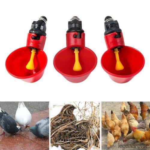 2/4/6/8/10PCS Automatic Cups Chicken Waterer Poultry Bird WATER FEEDER Drinker