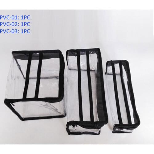 Free shipping professional wholesale transparent plastic cosmetic makeup bag with zipper and handle, clear waterproof travel bag