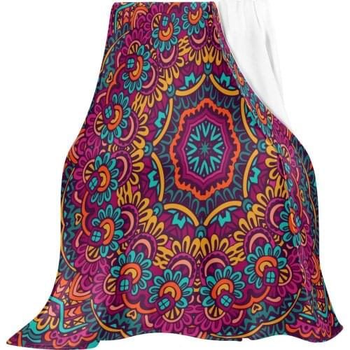 Boho Throw Blanket Bohemian Mandala Paisley Ethnic Soft Flannel Fleece Lightweight Blankets for Bed Sofa Couch Adults Kids