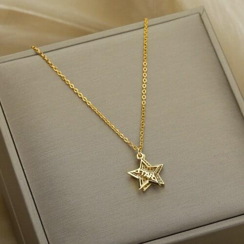 Star Pendant Necklace Chain Jewish Magen Women Men Israel Judaica Hebrew Jewelry Hanukkah Gift