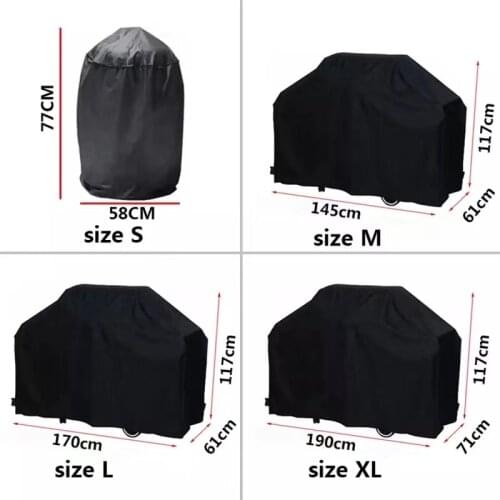BBQ Cover Anti-Dust Waterproof Weber Heavy Duty Charbroil Grill Cover Rain Protective Barbecue Cover Round