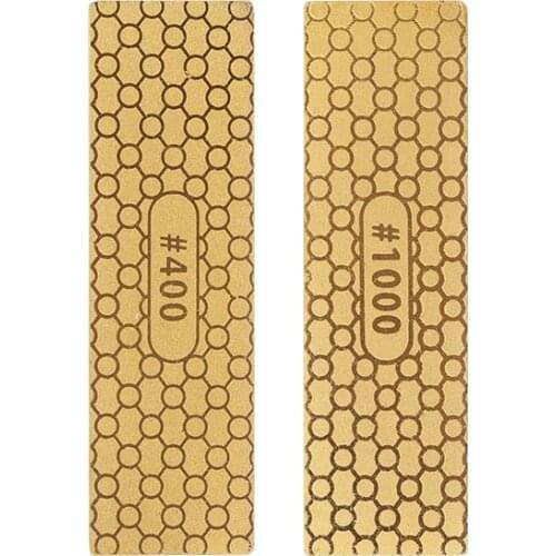 Double-sided sharpener stone Kitchen outdoor knife sharpener grinding tools Honeycomb Titanium-plated diamond whetstone