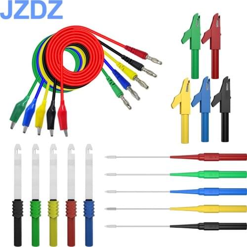 JZDZ Multimeter Test Lead Kit Alligator clip to 4 mm Banana Plug Test probe back Probes Kit JT8007/8