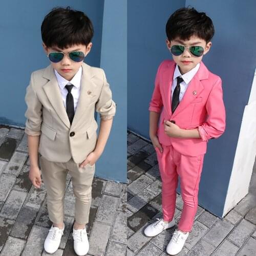 Flower Boy Formal Coat Pants Tie 3Pcs Suit Clothes Baptism Wedding Party Prom Costume New Fashion Children Blazer Set Green,H124