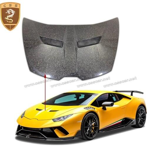 Dry Carbon Fiber Front Engine Hood Vent Cover fit for Lamborghini Huracan LP580 LP610 2014-2018 V style Carbon Fiber Car Bonnet