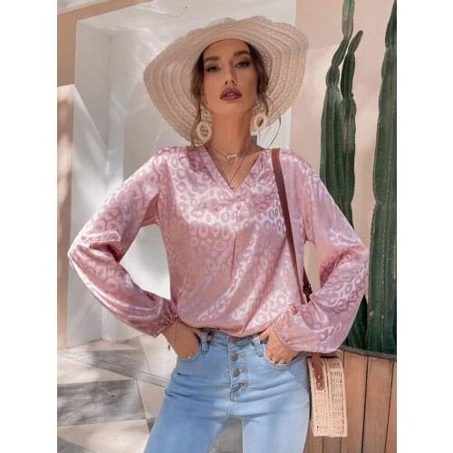 LOKEDIKE Womens Satin Shirts