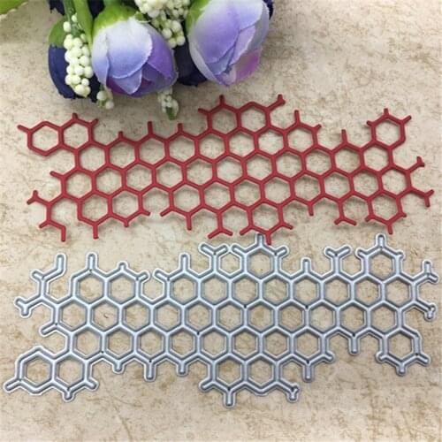 Honeycomb Metal Cutting Dies Stencils Scrapbooking Decorative Embossing Folder Carbon Steel Paper Card DIY Die Cuts