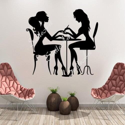 Cartoon Beauty salon Self Adhesive Vinyl Wallpaper For Home Decor Living Room Bedroom Vinyl Decals
