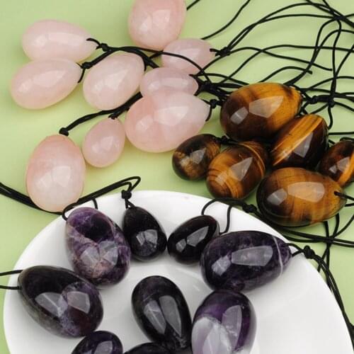 Jade Yoni Egg Kegel Exerciser Drilled Vagina Balls Masasge Tightening Female Hygiene Pelvic Floor Muscle Exercise Ben Wa Ball