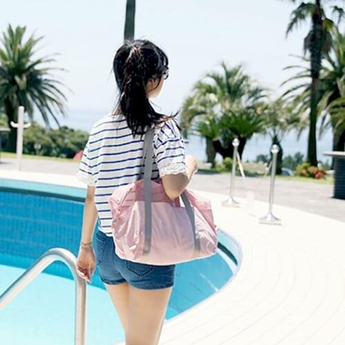 New Waterproof Nylon & Mesh Beach Bag Women Large Handbags Casual Girl Shoulder Bag Travel Organizer Portable Beach Handbags