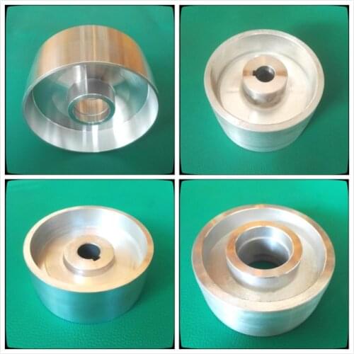 New 130*55*24/52mm Aluminum belt wheel for belt machine with 8*4mm Keyway DIY Sharpener machine