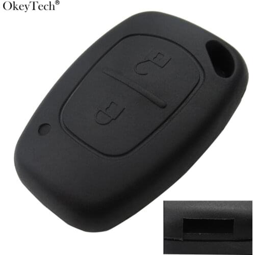 Okeytech 2 Button Remote Car Key Shell Case Fob Cover For Renault Traffic Master Vivaro Movano Kangoo For Nissan No Blade