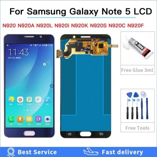 ORIGINAL OLED LCD for SAMSUNG Galaxy Note 5 Display LCD Touch Screen for SAMSUNG Note 5 Note5 N920A N9200 SM-N920 N920C LCD