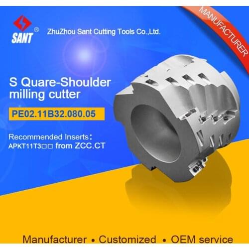 Popular CNC lathe machining center indexable square shoulder milling tools holder with high precision PE02.11B32.080.05