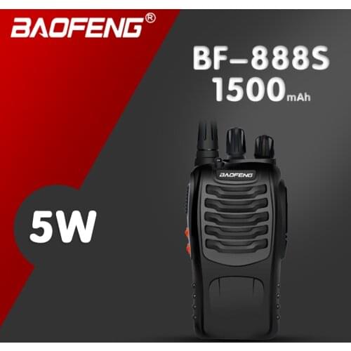 1/2 PCS Baofeng BF-888S Walkie Talkie Portable Radio Station BF888s 5W BF 888S Comunicador Transmitter Transceiver Radio Set