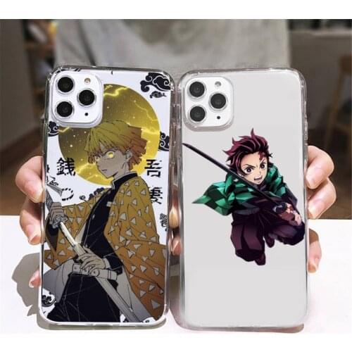 Kimetsu No Yaiba Demon Slayer Anime Phone Case Transparent soft For iphone 5 5s 5c se 6 6s 7 8 11 12 plus mini x xs xr pro max