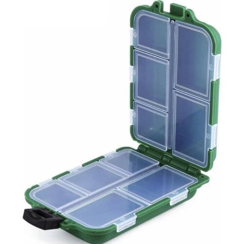 Fishing Storage Boxes 10 Compartments PVC Fishing Boxes Hooks Fishing Bait Plastic Accessories For Outdoor Fishing Fisherman