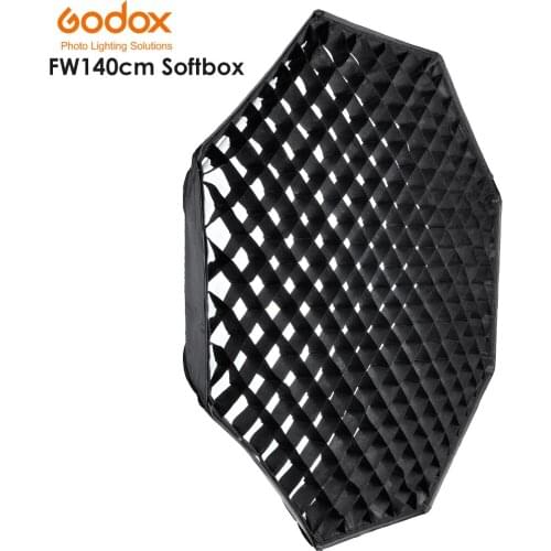 GODOX Studio Photography 140cm/55" Octagon Softbox with Grid Honeycomb Photo Soft Box Bowens Softbox with Carrying Bag