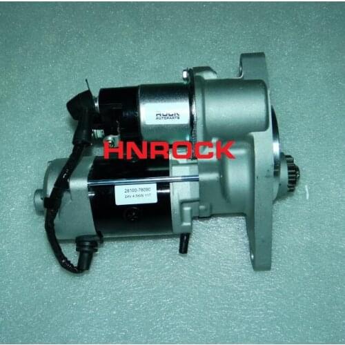 Starter Motor For Hino J05C, 28100-78090 2810078090B 03555020211 24V 4.5KW 11T