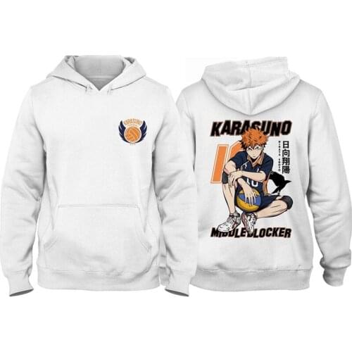 SUNOWE 2020 Autumn Winter Anime Haikyuu Hoodies Crown king Printed Hooded Sweatshirts Shoyo Hinata Pullover Tops Cosplay Hoodie