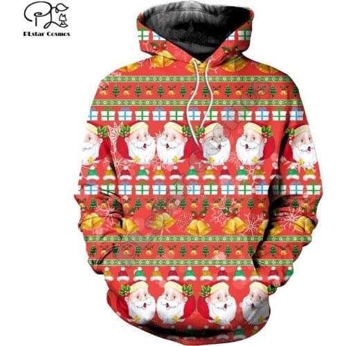 PLstar Cosmos Merry Christmas Santa Claus 3D Printed Hoodies Sweatshirts Zip Hooded For Men And Women Casual Streetwear Style-36