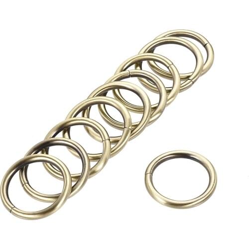 Uxcell Metal O Ring 25mm(0.98") ID 3.8mm Thickness Iron Rings for DIY Bronze Tone 30pcs