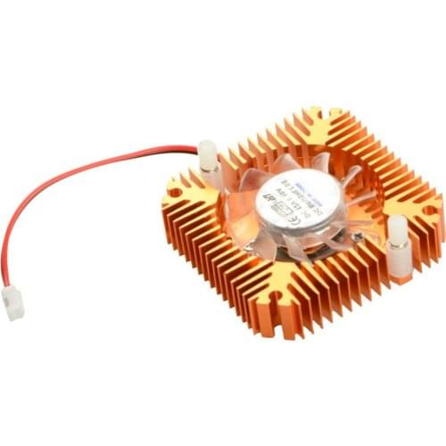 55mm 2 PIN Aluminum Snowhite Cooling Fan Heatsink Cooler Fit For PC Computer CPU VGA Video Card VC899 P18 0.25