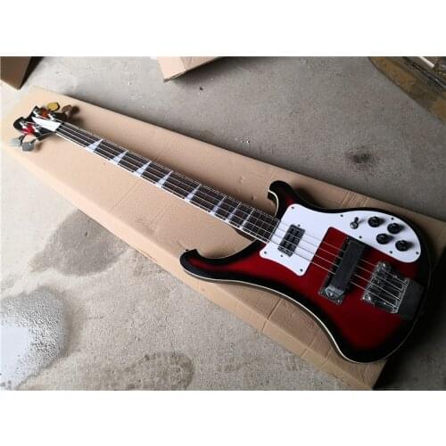 Wine Red 4 string 4003 Bass Guitar Shark Pin Inlay Black circle red 62