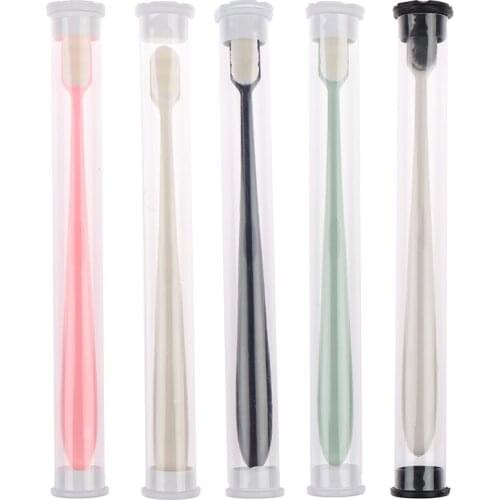 1pcs Eco Friendly Dental Whitening Brush Oral Care Clean Ultra-fine Wave Toothbrush Soft Bristle Adult With PVC Tude
